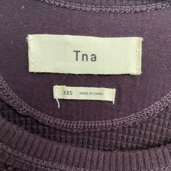 TNA purple thermal waffle knit long (XXS) - Picture 2 of 3